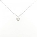 K18WG ソリティア ダイヤモンド ネックレス 0.30CT