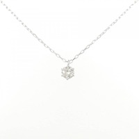 K18WG ソリティア ダイヤモンド ネックレス 0.30CT