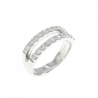 K18WG ダイヤモンド ピンキーリング 0.40CT