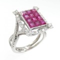 K18WG ルビー リング 1.43CT