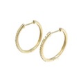 K18YG フープ ダイヤモンド ピアス 0.14CT