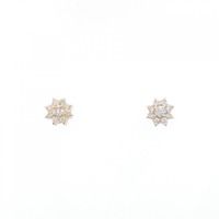 【新品】K18YG ダイヤモンド ピアス 0.20CT