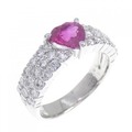 PT ハート ルビー リング 1.00CT