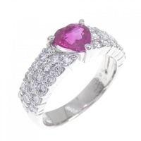 PT ハート ルビー リング 1.00CT