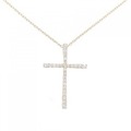 K18YG クロス ダイヤモンド ネックレス 0.50CT