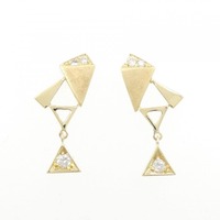 K18YG ダイヤモンド ピアス 0.12CT