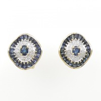 K18YG/K18WG サファイヤ ピアス 3.00CT