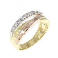 K18YG/PT ダイヤモンド リング 0.27CT