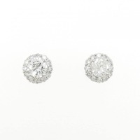 PT ダイヤモンド ピアス 0.341CT 0.366CT G I1 Good