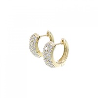 K18YG パヴェ ダイヤモンド ピアス 0.60CT