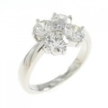 PT フラワー ダイヤモンド リング 0.006CT