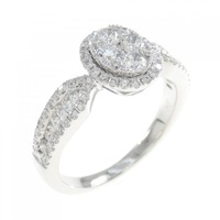 K18WG ダイヤモンド リング 0.88CT