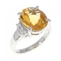 PT シトリン リング 4.24CT