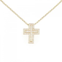 K18YG クロス ダイヤモンド ネックレス 0.85CT