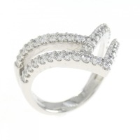 K18WG ダイヤモンド リング 0.75CT