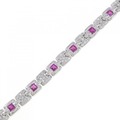K18WG ルビー ブレスレット 2.44CT