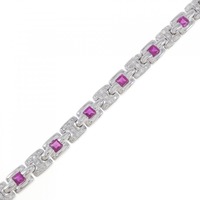K18WG ルビー ブレスレット 2.44CT