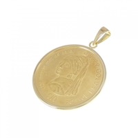 K18YG枠 コイン ペンダント