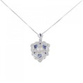 PT サファイヤ ネックレス 0.35CT
