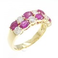 K18YG ルビー リング 1.48CT