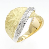 K18YG/K18WG ダイヤモンド リング 0.17CT