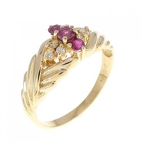 K18YG ルビー リング 0.23CT