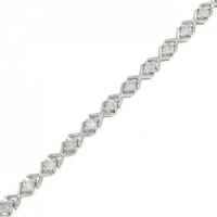 K14WG ダイヤモンド ブレスレット 1.00CT