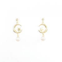 【新品】K18YG スター アコヤパール ピアス 4mm