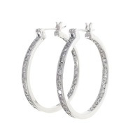 K18WG ダイヤモンド ピアス 2.80CT