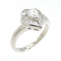 PT ダイヤモンド リング 0.267CT F SI2 ペアシェイプ