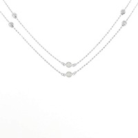 K18WG ダイヤモンド ネックレス 0.40CT