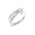 K18WG ダイヤモンド ピンキーリング 0.11CT