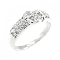 K18WG ベルト ダイヤモンド リング 0.25CT