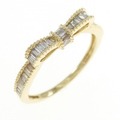 K18YG リボン ダイヤモンド リング 0.30CT