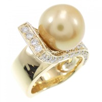 K18YG 白蝶パール リング 11mm