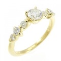 K18YG ダイヤモンド リング 0.32CT