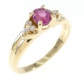K18YG ルビー リング 0.37CT