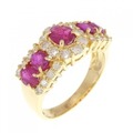 K18YG ルビー リング 1.50CT