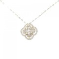 K18YG フラワー ダイヤモンド ネックレス 0.40CT