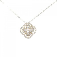 K18YG フラワー ダイヤモンド ネックレス 0.40CT