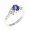 750WG サファイヤ リング 0.54CT