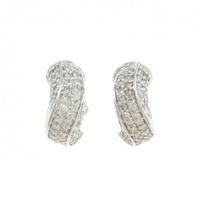 K18WG ダイヤモンド ピアス 1.00CT