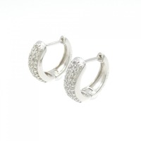 K18WG パヴェ ダイヤモンド ピアス 0.50CT