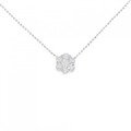 K18WG フラワー ダイヤモンド ネックレス 0.50CT