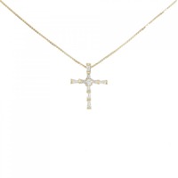K18YG クロス ダイヤモンド ネックレス 0.19CT