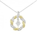 PT/K18YG ダイヤモンド ネックレス 1.03CT