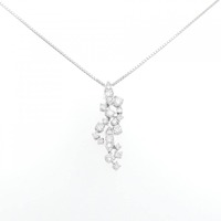 K18WG ダイヤモンド ネックレス 1.12CT