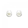 K18WG/PT ダイヤモンド ピアス 0.58CT