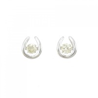 K18WG/PT ダイヤモンド ピアス 0.58CT