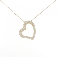 K18YG ハート ダイヤモンド ネックレス 1.10CT